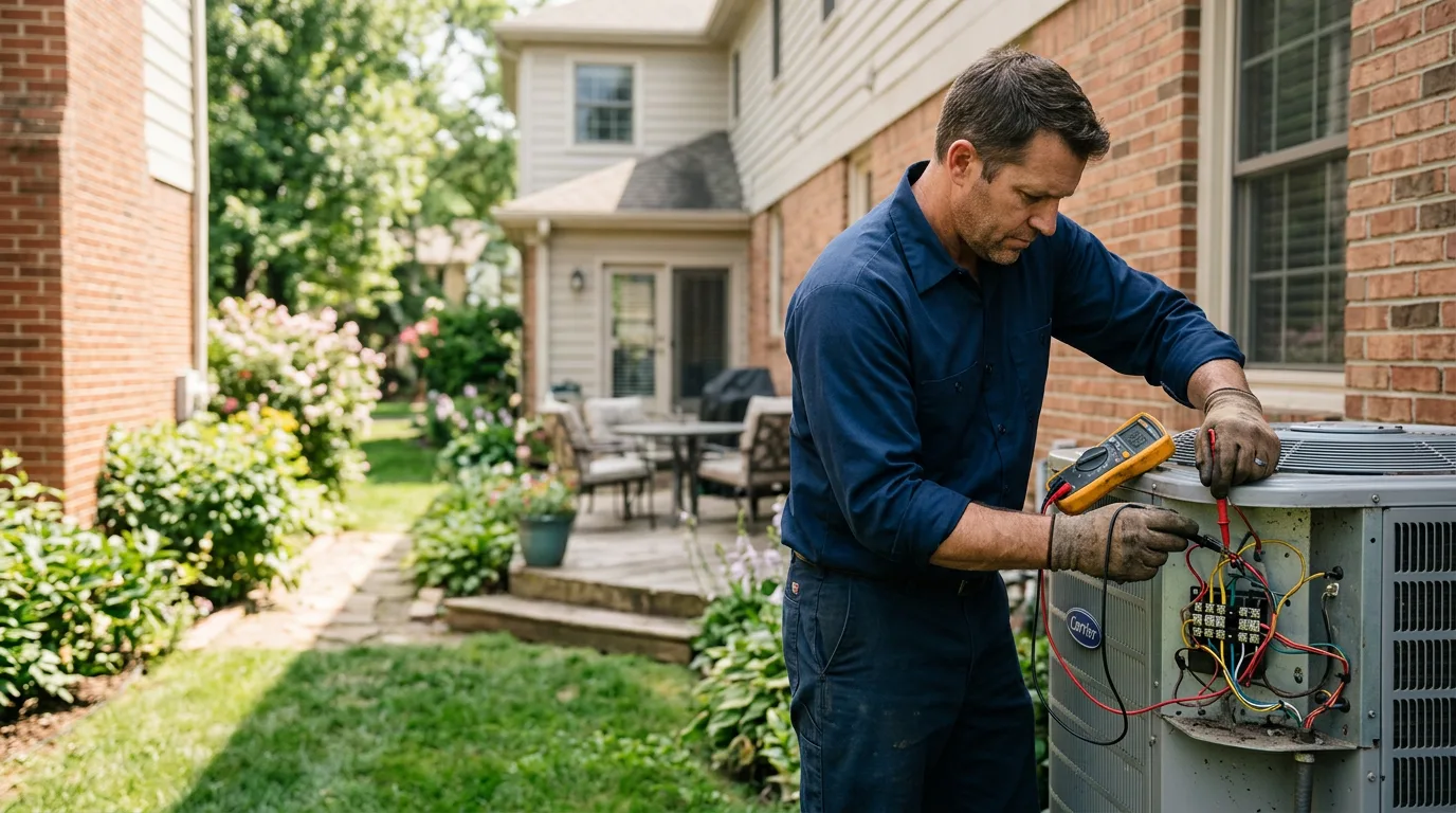 HVAC technician working near Green Valley, WI